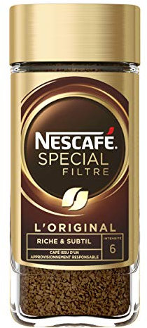Nescafé Granulée SPECIAL FILTRE RECETTE ORIGINALE DE RETOUR, Café Soluble, Flacon de 100g