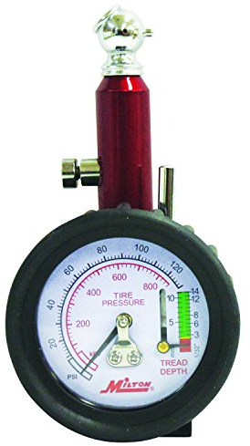 Milton (S-934) Dial Tire Pressure Gauge - Single Head Tire Tread Depth Gauge