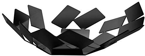 Alessi , Edelstahl , La Stanza dello Scirocco, Korbschale schwarz, 6.20 x 24.50 x 23.20 cm