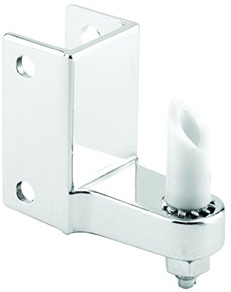 Prime-Line 656-8843 Post Mounted Gravity Pivot Hinge, 1 In., Zamak Construction, Chrome Finish, 1/2 In. Pintle (Single Pack)