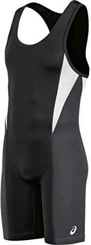 ASICS Legit Wrestling Singlet für Herren, Herren, Unterhemd, Legit Wrestling Singlet, Schwarz/Stahlgrau, Medium