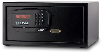 Mesa Safe Hotel Safe, 1.2 cu. ft, Black, 35 lb. (MHRC916E-BLK)