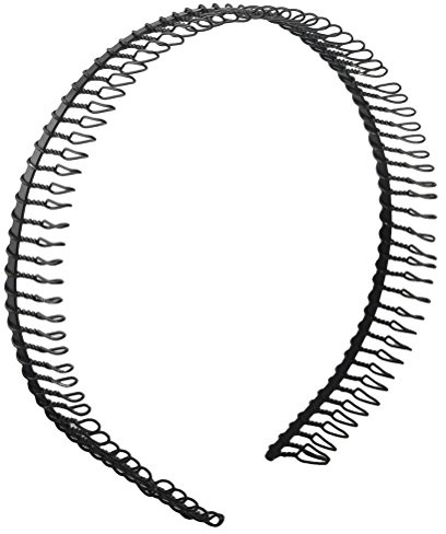ROSENICE Serre-Tête Femme Peigne En Métal Noir 80 Dents Longues Bandeau Cheveux Noir Léger Pour Coiffure Quotidienne Maintien Des Cheveux Et Style Élégant