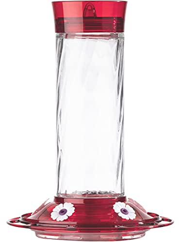 More Birds Bird Health Diamond Hummingbird Feeder, 30oz, Red