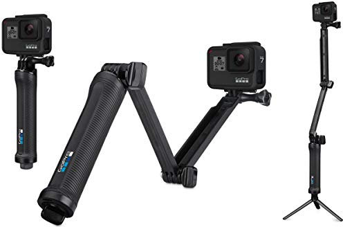 GoPro 3-Wege Halterung - Schwenkarm, Griff, Stativ, Rändelschraube (Offizielles GoPro-Zubehör)