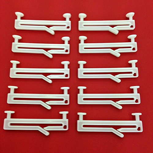 Easy-Shadow - 40 Stück Gleiter für 50 mm 5 cm Schlaufen mit Schlitz - für Schlaufenvorhang passend für Innenlauf Gardinenstange Gardinenbretter Deckenleiste - weiß