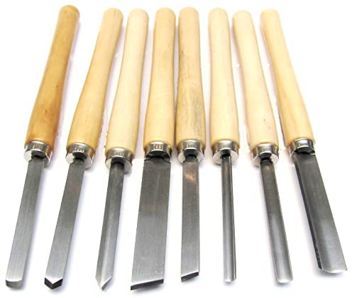 Lot 8 ciseaux de tournage à bois planes bédanes gouges tour à bois