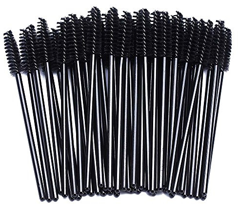 BTYMS 100 Pcs Disposable Eyelash Spoolies Brush Mascara Applicator Lash Wand Lashes Brush Eyebrow Spooly for Extension