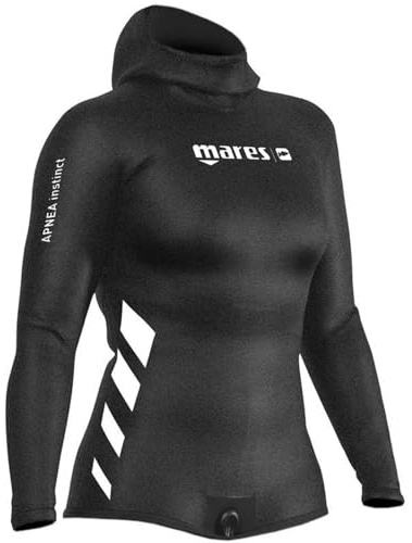 Mares Damen Apnoe Instinct 50 Offene Zelle Jacke – Schwarz/Schwarz, Größe S3