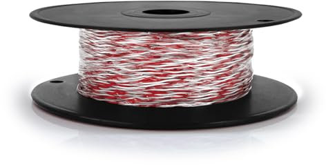 Waytex 36500-Giarrettiera telefonico 2 fili, 100 m, colore: rosso/bianco