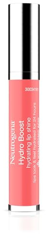 Neutrogena Hydro Boost Hydrating Lip Shine, 30 Flushed Coral Color 0.10 Oz