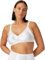 Naturana® Minimizer Bra - Wireless [Cup B-G] | Maximum Support with Cut Design & Wide Straps | Elegant Minimizer Bra for a Visually Smaller Cup Size 42 White DD