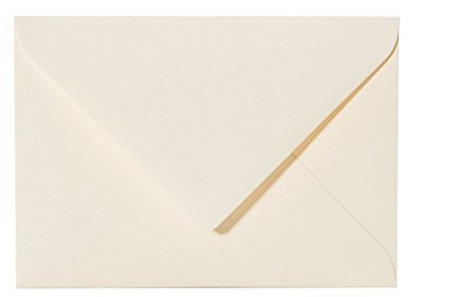 Paper24 25 Briefumschläge, Umschläge, Kuverts in B6 125 x 176 mm (12,5x17,6 cm), Grammatur: 120 g/m² - Zartcreme