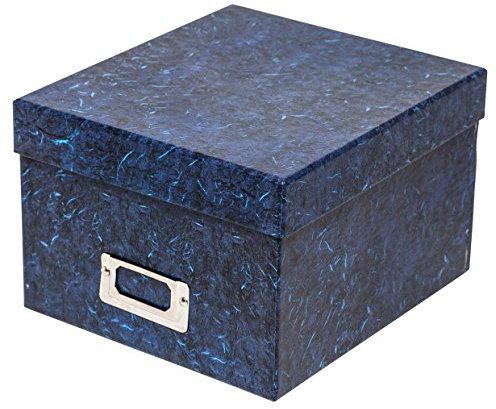 The Photo Album Company Photo Storage Box Holds 700 Photographs Blue for 5x7 Pictures ALBOX57BLUE