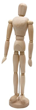 Paintersisters Gliederpuppe 40cm hoch, Mannequin, Zeichenpuppe, aus feinem Samalholz – FSC, Zeichenpuppe aus Holz, Holzfigur, Holzpuppe