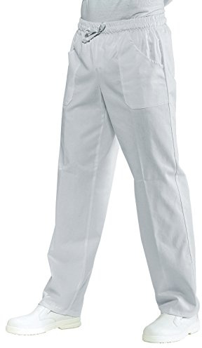 Isacco 044700 Pantalone con Elastico, Taglia L, Bianco