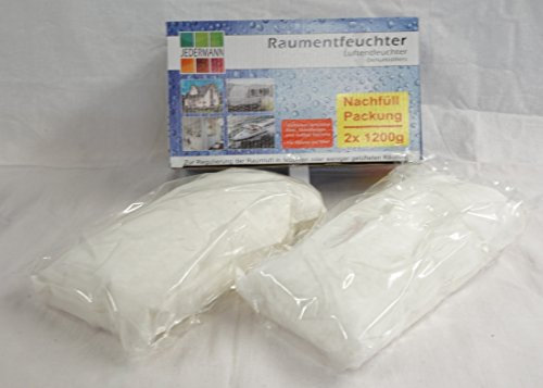 Jedermann Déshumidificateur Blanc Continu 1200 g x 2 Recharges