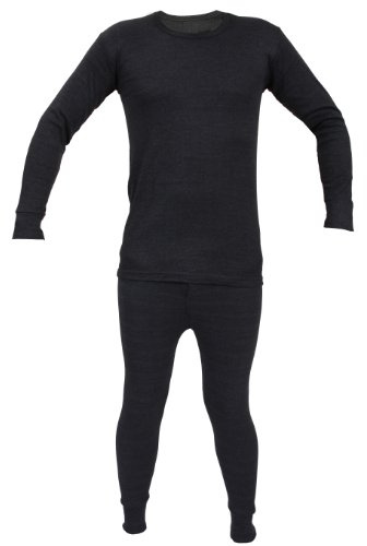 Kids Thermal Winter Warm Underwear Set Long John Bottom and Long Sleeve Top Size:Age 12-13 Years (Unisex Boy Girl Children) Colour:Charcoal Grey