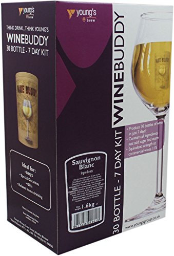 Wine Buddy Sauvignon Blanc 30 Bottle 7 Day Home Brew White Wine Making Kit