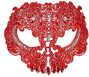 W WIDMANN MILANO Party Fashion 04741 - Augenmaske Fledermaus aus Spitze, Maskenball, Mottoparty, Karneval