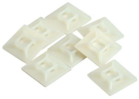 Kopp 328602094 Befestigungssockel für Kabelbinder, 25 Stück ca. 30 mm x 30 mm, bis 5.5 mm
