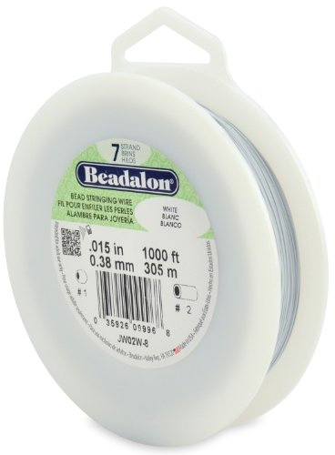 Beadalon 7-Strand 0.015 (0.38 mm) 1000 ft (305 m) White Bead Stringing Wire