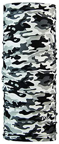 P.A.C. Original Camouflage Grey Multifunktionstuch - nahtloses Mikrofaser Halstuch, Unisex, 10 Tragemöglichkeiten