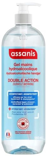 Assanis gel mains hydroalcoolique double action 980ml
