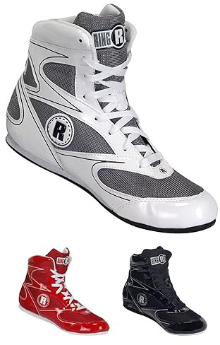 Ringside Diablo Wrestling Boxing Shoes, White, 8 UK