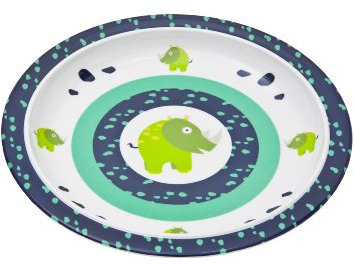 Lässig Teller Dish Plate Melamin, Wildlife Rhino