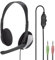 Hama 139900 Cuffia ad Archetto con Microfono, Stereo, Nero