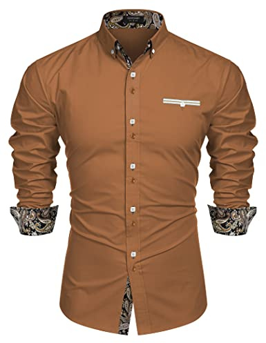 Coofandy – Camisa Slim fit para Hombre Estilo Informal