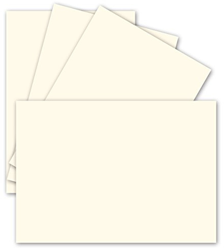 Single Din A6 kort kort ark – naturligt vitt – FSC certifierad 102 x 147 mm – 250 g/m² kvalitetsmärke: Neuser Vellina. 50 Einzelkarten Naturweiß