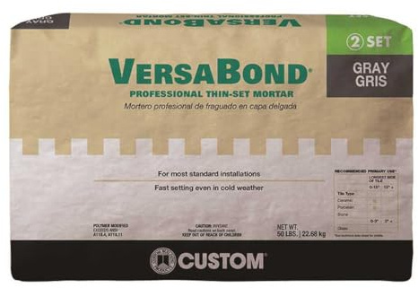 Custom Building Products MTSG50 VersaBond Fortified Thin-Set, 50-Pound, Mortar Grey