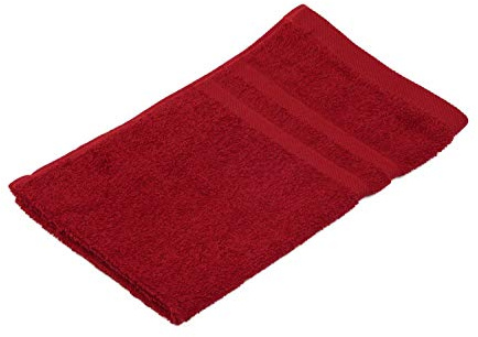Gözze - Set de 4 toallas de invitados, Suave y absorbente, Algodón, 30 x 50 cm - Burdeos