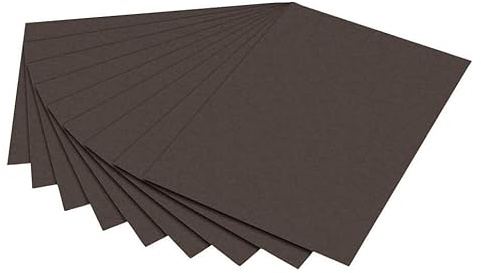 folia 6470 Papier cartonné DIN A4 130 g/m² 100 Feuilles pour Le Bricolage et la création de Cartes, Les Images de fenêtre et Le Scrapbooking Marron foncé