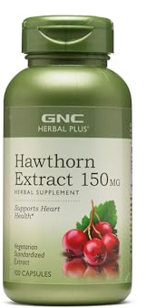 GNC Herbal Plus Hawthorn Extract 150mg, Caps 100