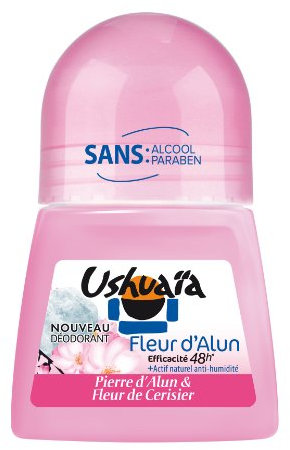 Ushuaïa - Déodorant Femme Bille Fleur d'Alun Parfum Fleur De Cerisier Efficacité 48h - 50 ml