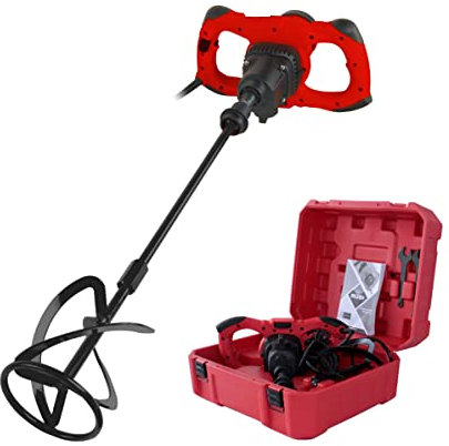 RUBI 24998 | Mezclador Motor Eléctrico 1600 W con Mango Regulable Altura | Mezclado Homogéneo de Materiales Evitando Creación de Burbujas y/o Grumos | RUBIMIX-16 ERGOMAX + MALETA | 230V 50/60Hz
