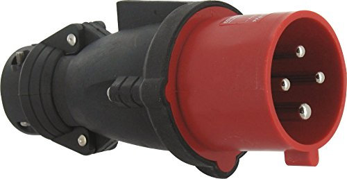 Legrand 052953 Caoutchouc Fiche Mobile Droite Hypra, IP44, 32A, 380V à 415V, 3P+T