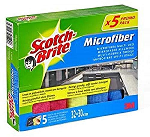 Scotch-Brite Bayeta de Microfibra, Paño multiusos, Quita el polvo y la suciedad, Lavable a máquina
