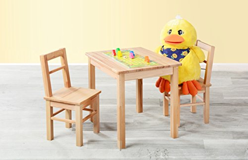 Möbeldesign Team 2000 GmbH Kindertisch und 2 Kinderstühle kernbuche massiv Holz geölt Kindersitzgruppe
