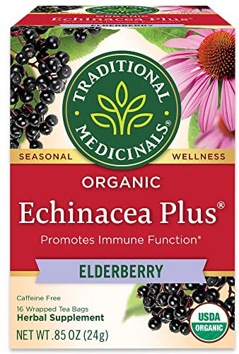 Traditional Medicinals - bio Echinacea Plus sambuco - 16 bustine di tè precedentemente Echinacea Elder