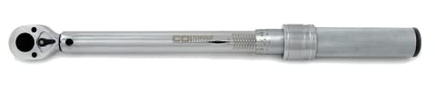 CDI 3/8 Inch Drive Adjustable Click Torque Wrench, Range 5-75 Ft Lbs / 10.2-98.3 Nm (752MFRMH)