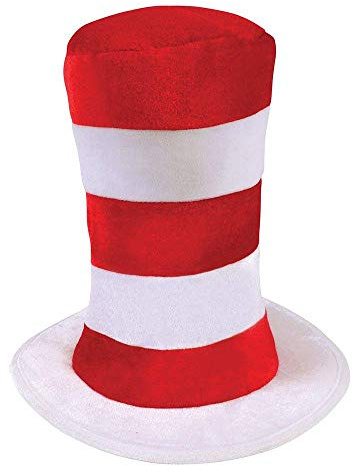 Bristol Novelty BH598 Sombrero de copa alta infantil, rayas rojas y blancas, multicolor, talla única (BH598) Halloween