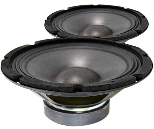 Skytec SP800 Replacement Speaker Drivers Pair 8-Inch 200W 4 Ohm PA Speaker Chassis Cone Audio Component with 38mm Voice Coil and Vented Magnets for DIY and Repairs (Set of 2)