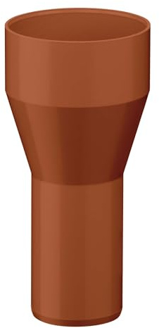 INEFA Réducteur Tuyau Descente PVC 75/50mm Marron Raccord Tuyau Pluvial Étanche