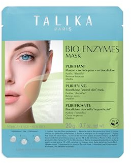 Talika Bio Enzymes Purifying Sheet Mask - Smoothing & Pore Refining Mask - Biocellulose Moisturising Mask - Second Skin Effect Beauty Sheet Mask - 20g