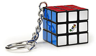 Rubik's Kub nyckelring utgåva | Klassisk 3 x 3 mini kub nyckelring tillbehör, resepusselleksak