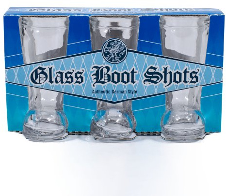 Shot Glass Beer Boot, Gift Set of 3
